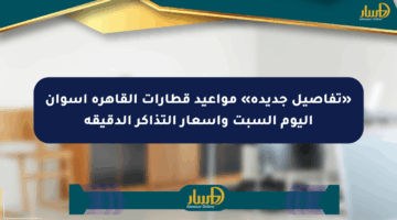 «تفاصيل جديدة» مواعيد قطارات القاهرة أسوان اليوم السبت وأسعار التذاكر الدقيقة